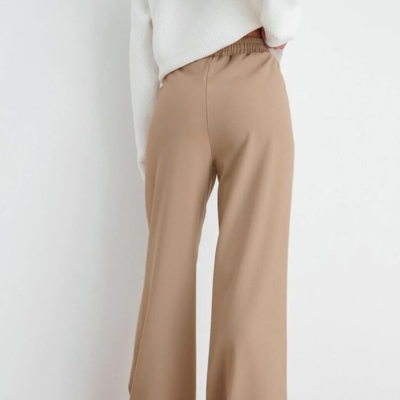 Let's Get Cozy Wide Leg Pants high waist Khaki - Picture 2 of 2